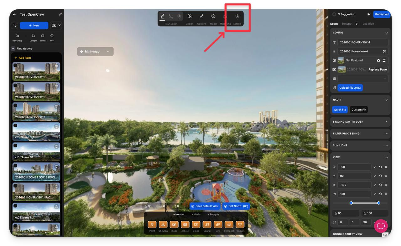 Open Setting